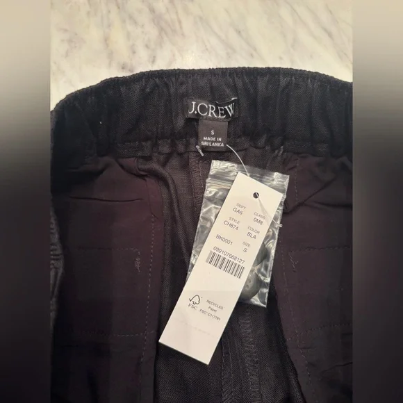 J Crew black 3” 100% linen Harbor shorts size S NWT - Picture 5 of 6